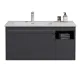 Тумба с раковиной Black&White Universe 9101000 100 см серый матовый