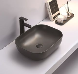 Раковина CeramaLux 78104MDH-2 серая 50.5 см