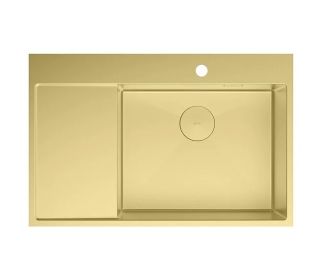 Кухонная мойка Lemark Kezadra 780P 9938154 светлое золото