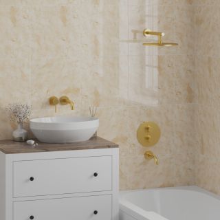 Верхний душ Paini 50PJ759TT25 25см матовое золото