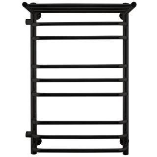 Полотенцесушитель водяной Indigo Brace LBCW80-50PBRL-б/п-60 с полкой 80x50 см чёрный муар