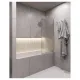 Шторка на ванну Timo T18 70 см хром
