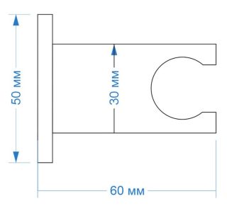 Держатель для лейки Paini 53PZ186QQ чёрный матовый