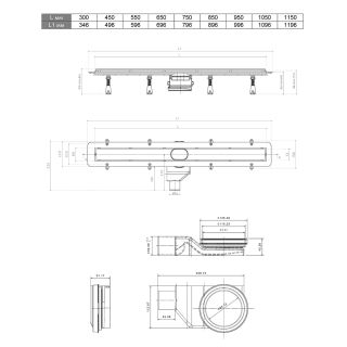 Душевой лоток Pestan Confluo Frameless Line 450