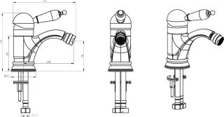 Смеситель для биде Boheme Brillante Presente хром 356