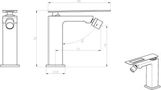 Смеситель для биде Boheme Q белый/хром 146-WCR