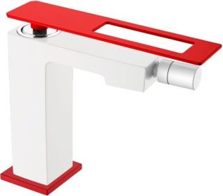 Смеситель для биде Boheme Q белый/красный 146-WR