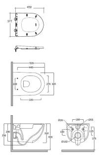 Подвесной унитаз Kludi Resa D 24WCSET43 безободковый белый