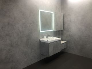 Тумба с раковиной Comforty Осло 00-00000836 80 см Бетон светлый