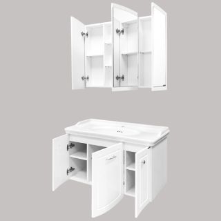 Comforty Зеркало-шкаф "Палини-100" белый