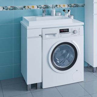 Тумба под раковину для стиральной машины СанТа Марс 900127 19см белый