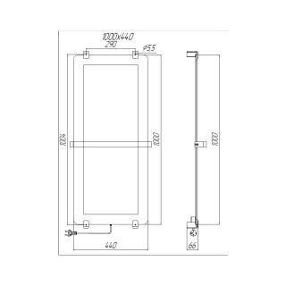 Электрический полотенцесушитель Allen Brau Infinity 00305019 44х100 см