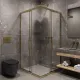 Душевой уголок Timo T38 90x90 см золото матовое
