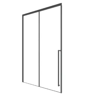Душевая дверь в нишу Timo T59R 150 см правая чёрный