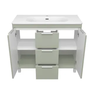 Напольная тумба под раковину Brevita Risacca Pistachio 100 УТ000026422 фисташковый