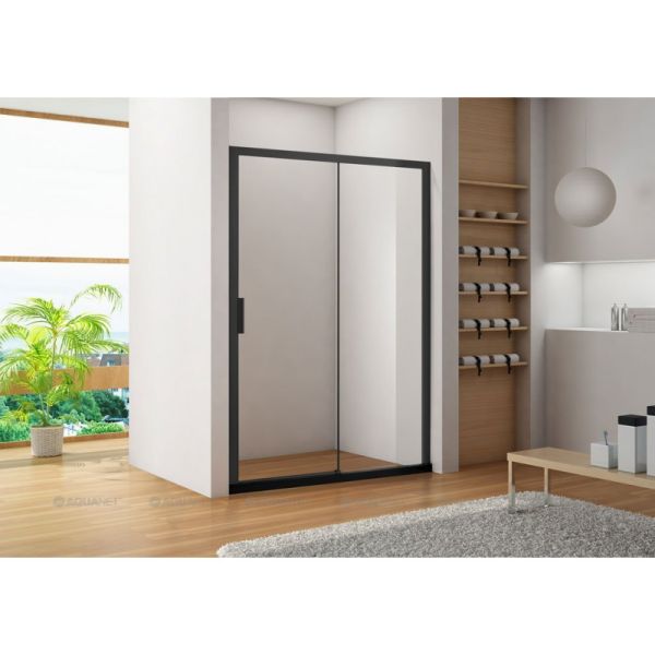 Душевая дверь Aquanet Pleasure AE60-N-130H200U-BT 225499 130 см профиль чёрный стекло прозрачное