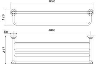Полка для полотенец Aquatek Классик AQ4515PG золото