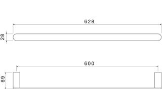 Полотенцедержатель Aquatek Лира AQ4414CR хром