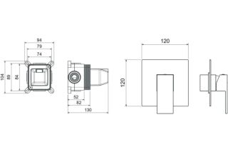 Смеситель для душа Aquatek Либра AQ1666MB черный