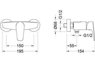 Смеситель для душа Aquatek Бетта AQ1160CR