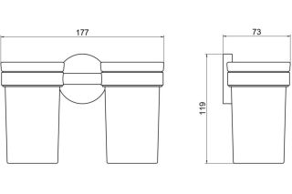 Стакан с держателем Aquatek Европа AQ4117MB черный