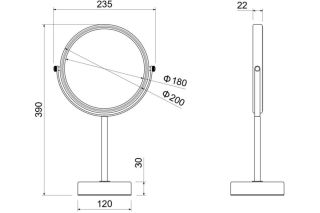 Косметическое зеркало Aquatek AQ4914MB черный