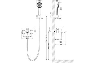 Смеситель для ванны Aquatek Лира AQ1449CR хром