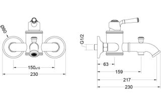 Смеситель для ванны Aquatek Классик AQ1540MB черный