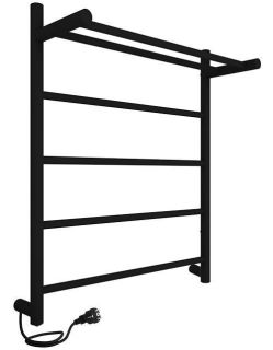 Полотенцесушитель электрический Indigo Line LСLE60-50BRPR с полкой 60x50 см чёрный муар