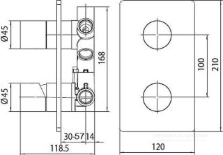 Встраиваемый смеситель для душа Bossini Oki/Teo Z00004.030 хром