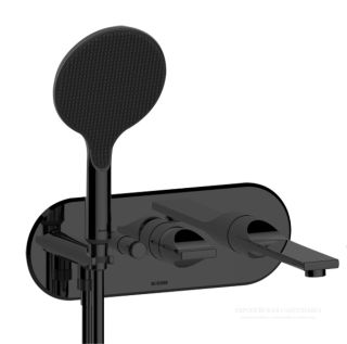 Встраиваемый смеситель для ванны Bossini Apice Z00557.073 чёрный матовый