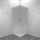 Душевая кабина Triton Вельвет Щ0000071050 80x80 см профиль белый стекло матовое