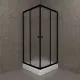 Душевой уголок Triton Вента Щ0000064629 90x90 см профиль чёрный стекло матовое
