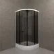 Душевой уголок Triton Грэй Щ0000066464 90x90 см профиль белый стекло тонированное