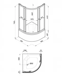 Душевая кабина Triton Стандарт-Мозаика Щ0000061797 90x90 см профиль белый стекло мозаика