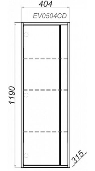 Пенал подвесной Clarberg Evolution EV0504CD 40x119см крафт тёмный