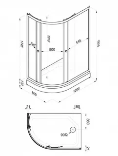 Душевой уголок Triton Коралл Щ0000064128 левый/правый 120x80 см профиль белый стекло мозаика