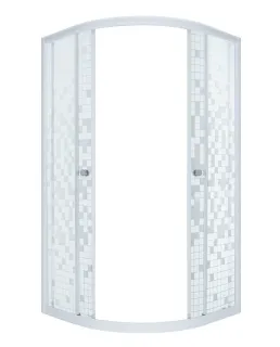 Душевой уголок Triton Стандарт Щ0000064829 90x90 см профиль белый стекло мозаика