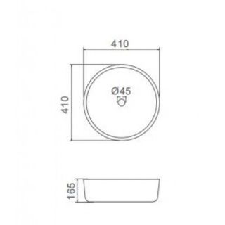 Накладная раковина Gappo GT106 41 см белый