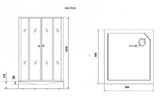Душевая кабина Grossman Classic GR271QR 90x90см