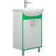 Тумба под раковину Corozo Спектр 50см белый/зелёный SD-00000684