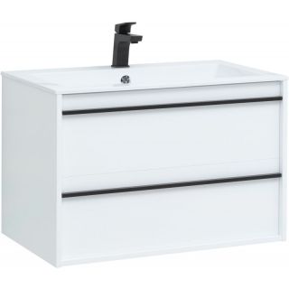 Тумба под раковину Aquanet Lino 253904 90 см белый матовый
