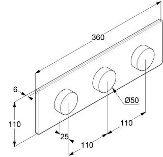 Электронный смеситель-термостат для душа Kludi Tronic 38300N5-00 брашированный никель