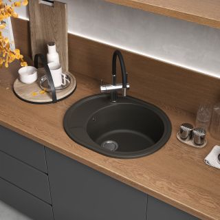 Мойка кухонная Reflexion Allonge 58-BL RF0658BL черный