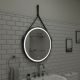 Зеркало с подсветкой Continent Millenium Black ЗЛП985 на ремне 50см чёрный