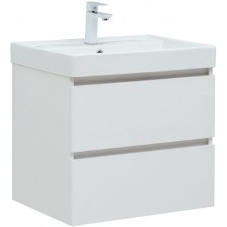 Тумба под раковину Aquanet Вега 308318 60 см белый глянец