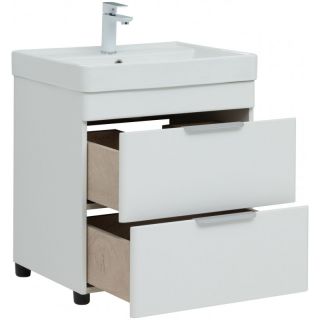 Тумба под раковину Aquanet Ирис New 310152 60 см белый глянец