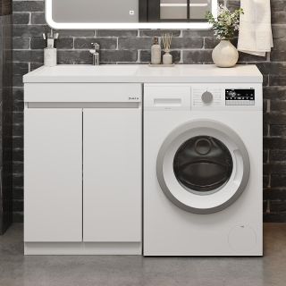 Напольная тумба под раковину под стиральную машину Onika Милтон 104802 48 см белый