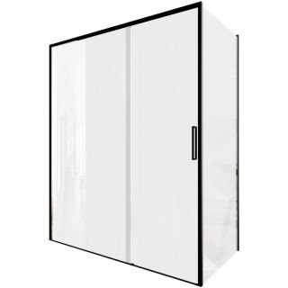 Душевой уголок Aquanet Pleasure Evo AE65-160x80-BT 324143 160x80 см профиль чёрный матовый стекло прозрачное