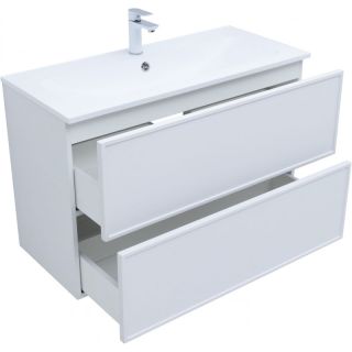 Тумба под раковину Aquanet Арт 313257 100 см белый матовый